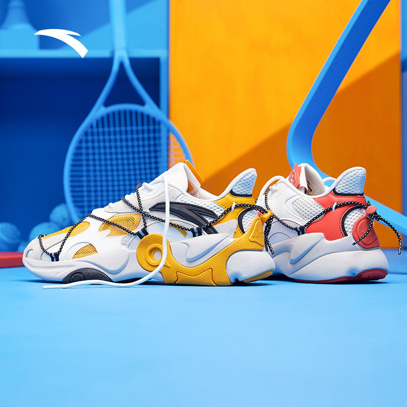 安踏运动鞋男鞋秋季2020新款官网雪碧联名霸道网面透气鸳鸯休闲鞋