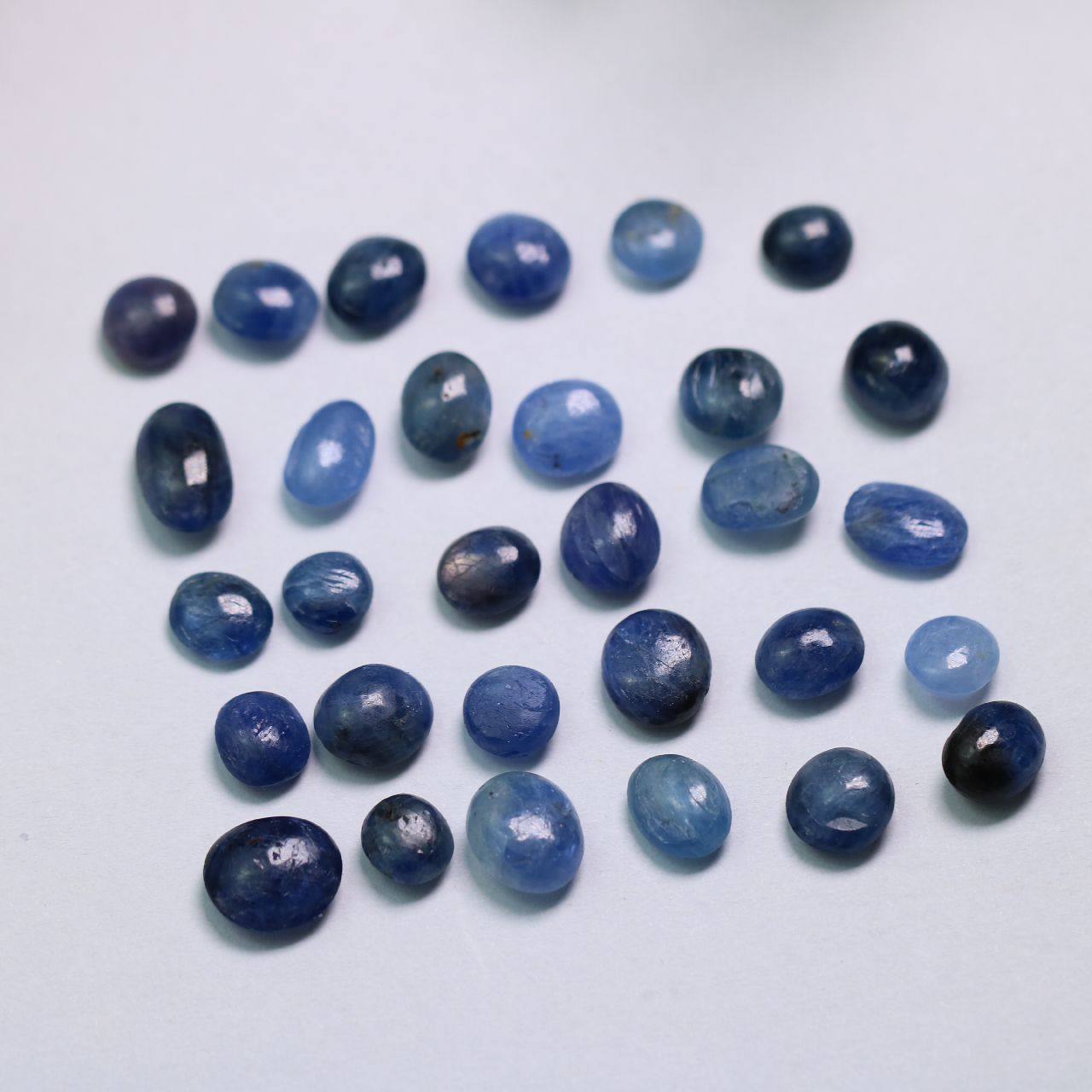 30颗天然蓝宝石蛋面戒面镶嵌花丝配石其他