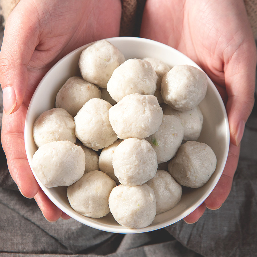 纯手工黄花鱼丸新鲜手打火锅食材丸子纯鱼肉无添加250g速冻海鲜丸