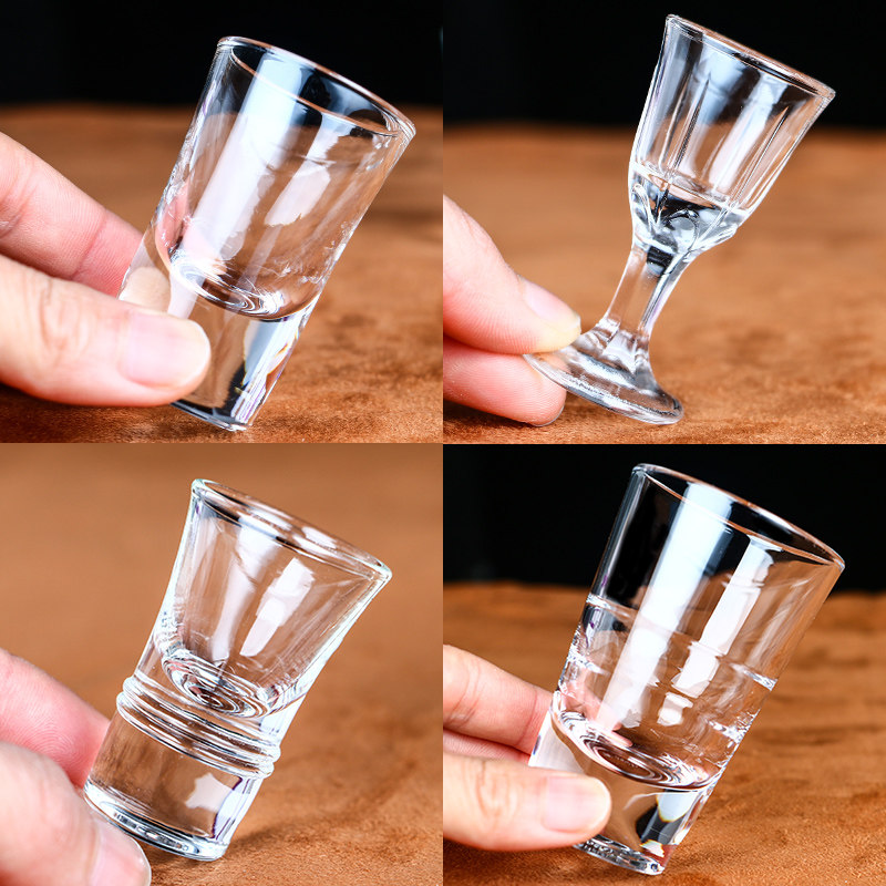 酒杯家用酒盅6只一口子弹烧酒中式小号水晶白酒杯