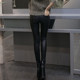 High-waist autumn and winter women's thin fleece outer wear bottoming imitation leather pants, women's tight-fitting large-size thin elastic pencil footwear High-waist autumn and winter women's thin fleece outer wear bottoming imitation leather pants, women's tight-fitting large-size thin elastic pencil footwear