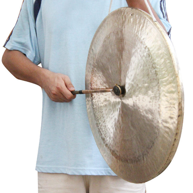 常盛3050cm青铜川大勾边道士铜锣川剧卷边锣包武锣