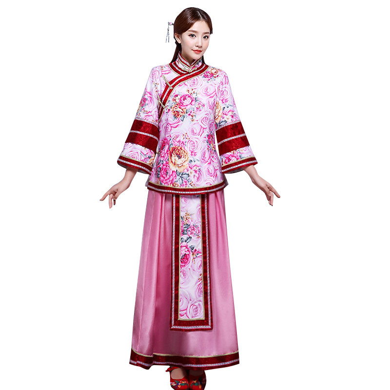 古装新款喜娘中式改良伴娘团秀敬酒丫鬟民族风民族服装