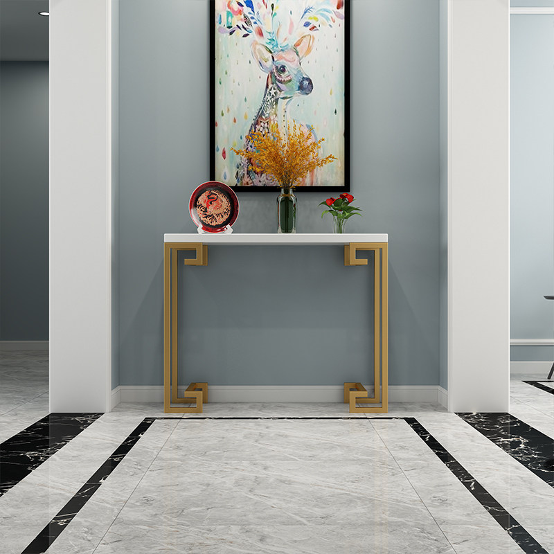 玄关门厅简约现代大理石实木条案北欧中式进门玄关台