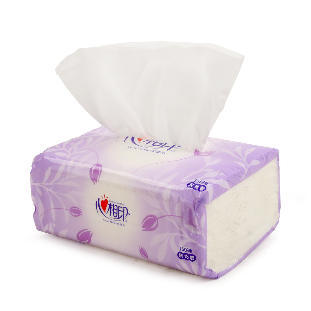 心相印系列软抽纸巾餐巾纸面巾纸 2层150抽3包*6提有香无香随机发