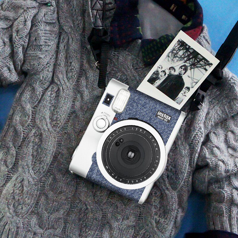 富士instax拍立得mini90复古相机便携自带美颜可爱一次成像
