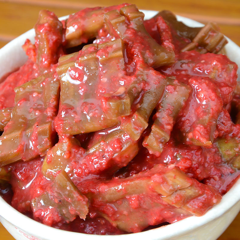 辣椒酸糟广西金田特产酸辣红谷刀豆500g桂平辣椒粉料