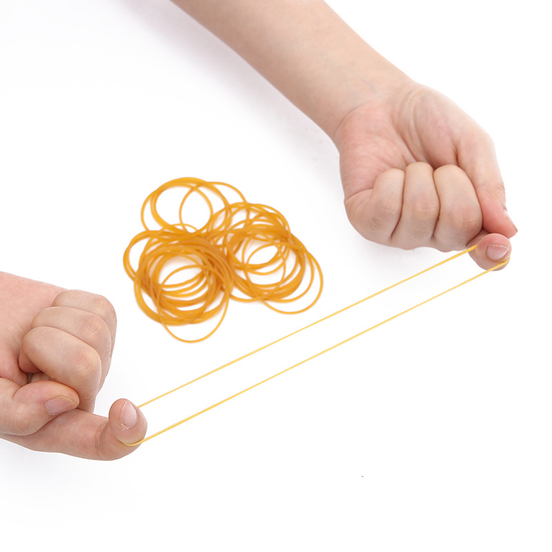 橡皮筋弹力皮圈黄色捆菜办公耐用一次性高弹力不断橡皮筋