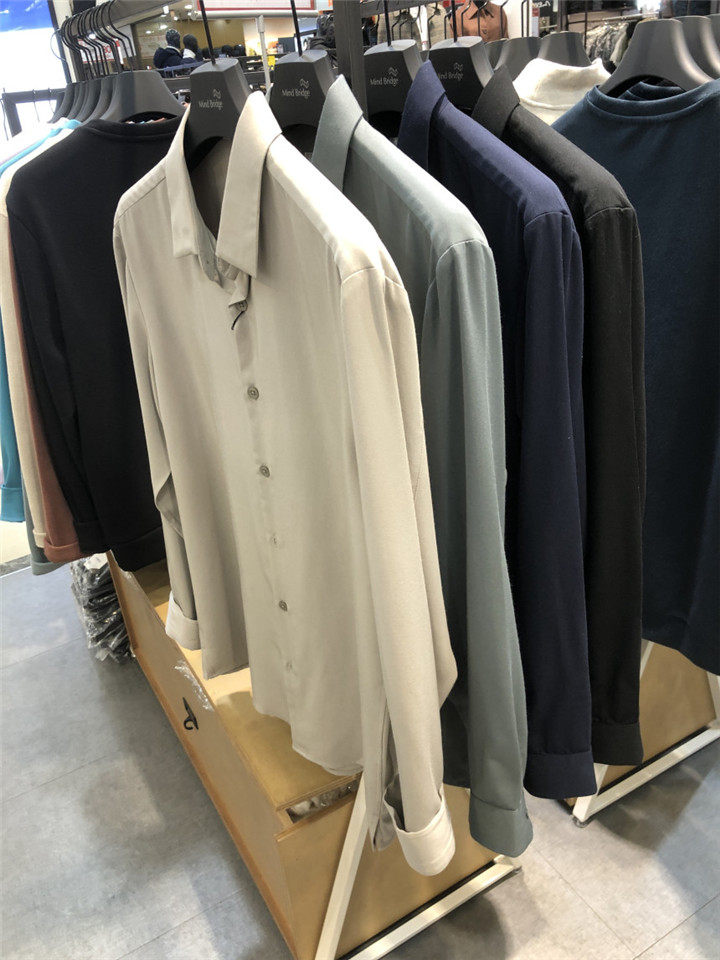 直邮mindbridge20四季男装韩国代购微宽莫代尔长袖衬衫