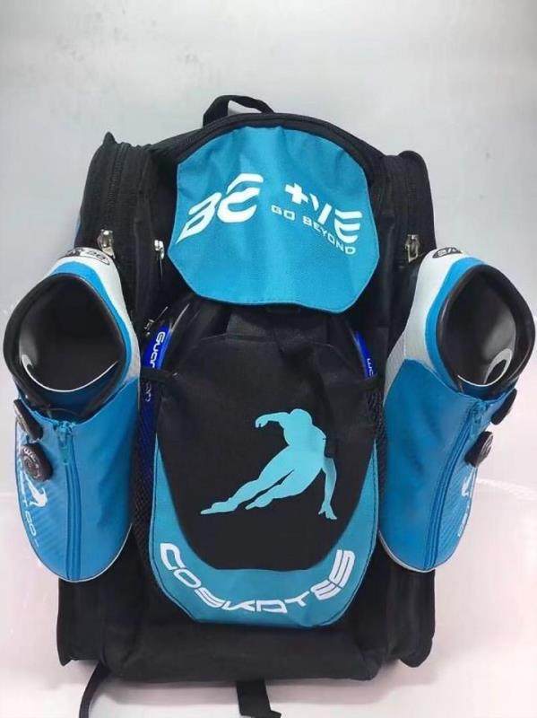 轮滑双肩背包速滑拉杆包男女成人儿童冰刀鞋包轮滑包