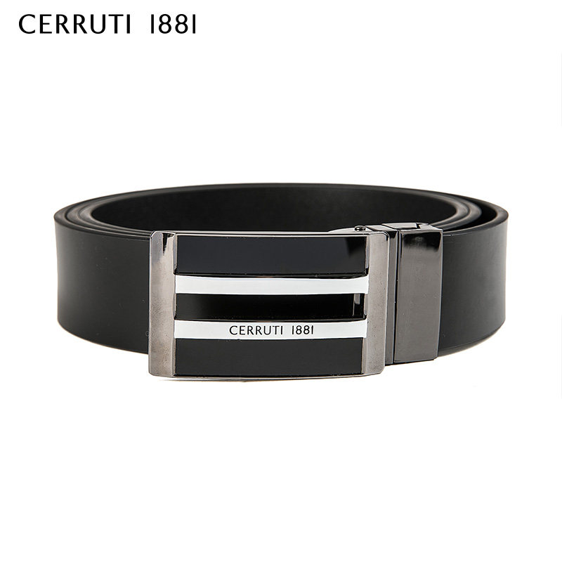 cerruti1881男士商务皮带时尚金属简约休闲牛皮腰带