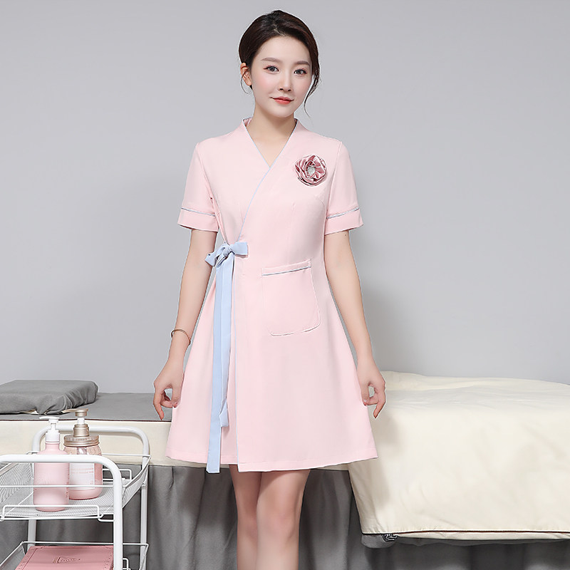 美容师工作服连衣裙夏季美容院工装时尚时尚美时尚美容美容店酒店工作