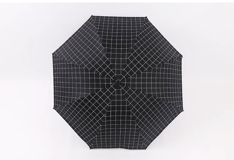 格子伞男女学生小清新夏季遮阳伞晴雨两用太阳伞黑胶伞