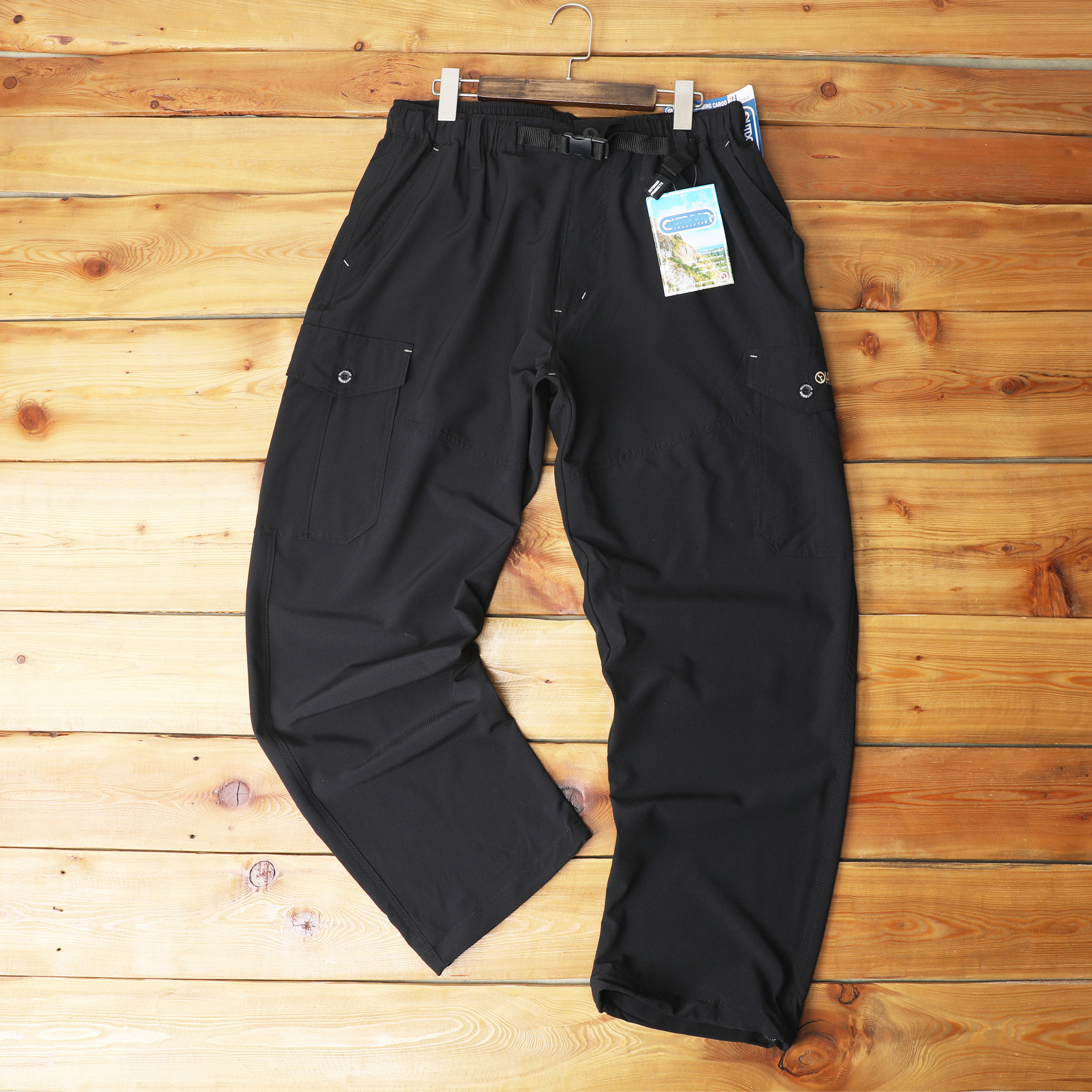 出口外贸加肥加大户外休闲运动裤男夏薄款冲锋高腰速干裤