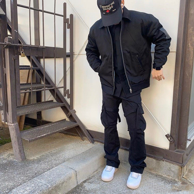 vujadekenijima复古绑带工装口袋travisscott同款休闲裤