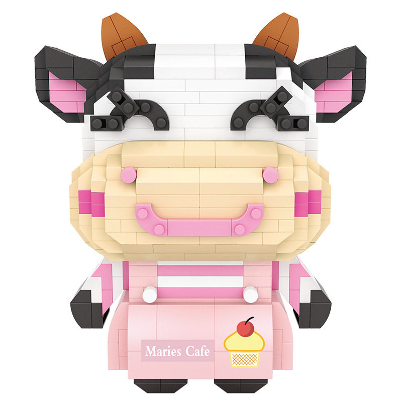 牛牛loz小颗颗粒微钻积木9254生肖9253成人塑料积木