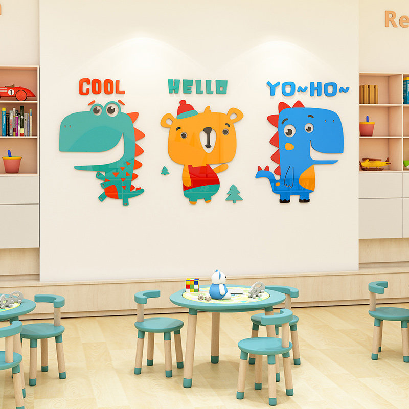 英语教室布置教育培训机构辅导班墙面装饰幼儿园环创墙贴