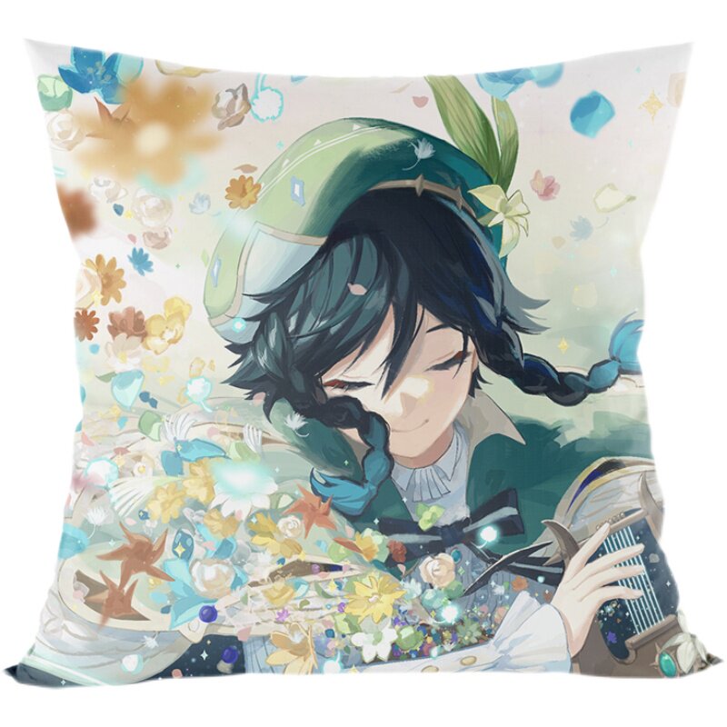 原神温迪抱枕半身风神巴巴托斯双面照片定制动漫毛绒