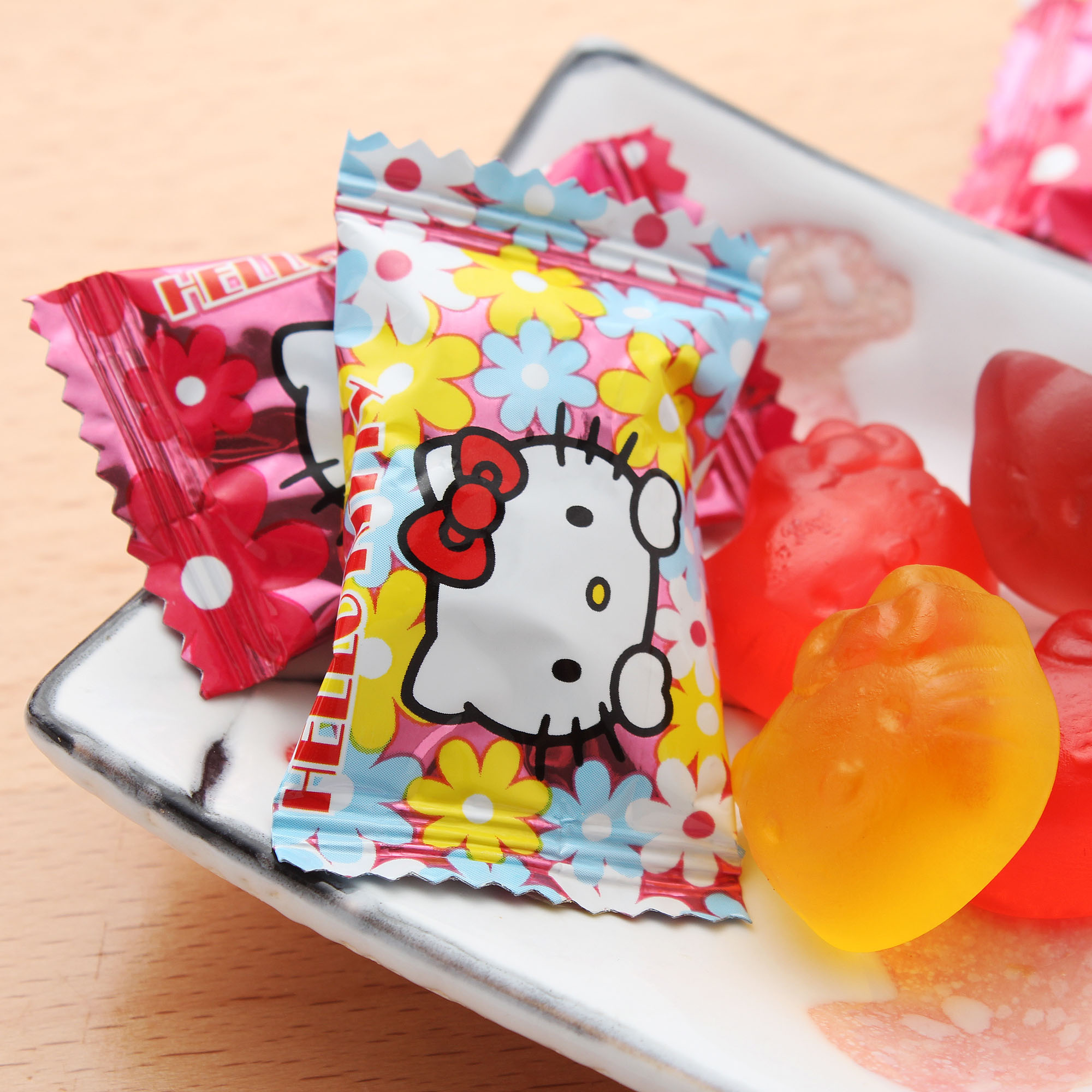 润谷hellokitty什锦果汁味软糖500g结婚庆喜糖果儿童零食散装批发
