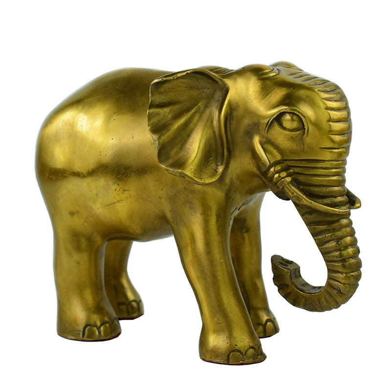 一对纯铜大象招财吸财风水象铜吸水客厅店铺摆件
