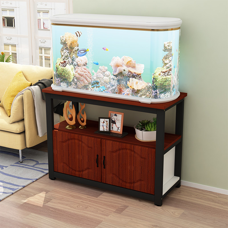 鱼缸底柜客厅隔断玄关水族箱简易家用底座多层桌面缸