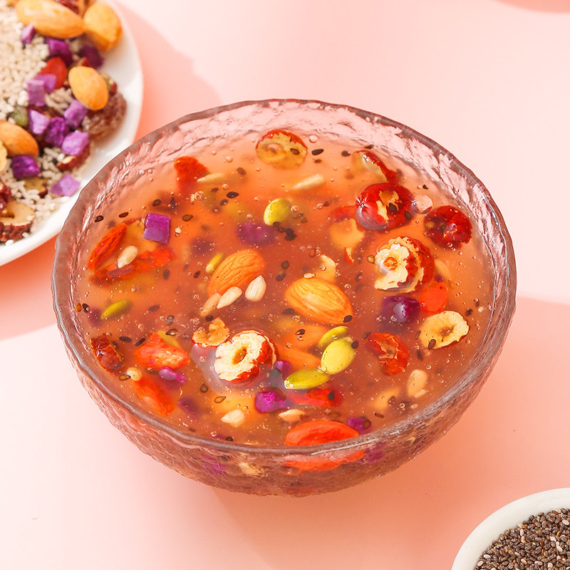 坚果藕粉奇亚学生营养代餐早餐饱腹网红速溶藕粉