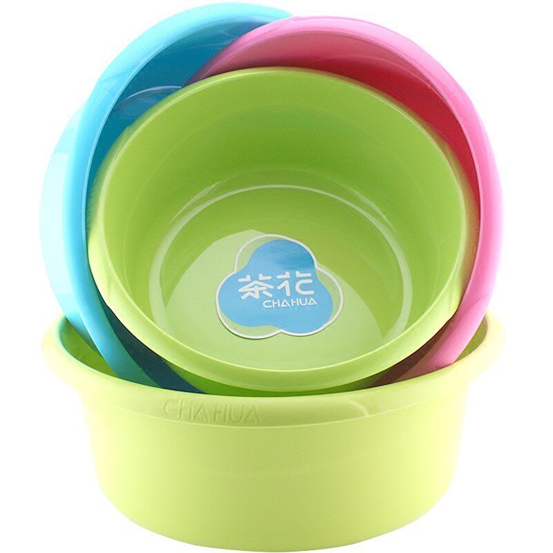 脸盆婴儿茶花加厚家用成人塑料盆小洗脸盆大号脸盆