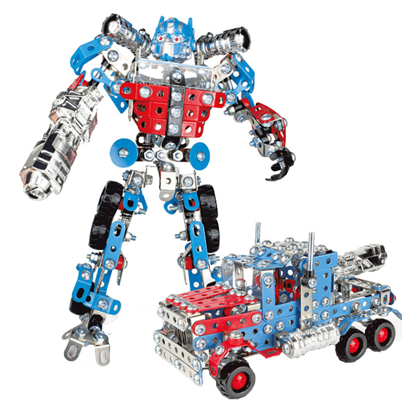 金属拼装玩具8擎天柱大黄蜂汽车模型儿童礼物拆装螺母组合男10diy