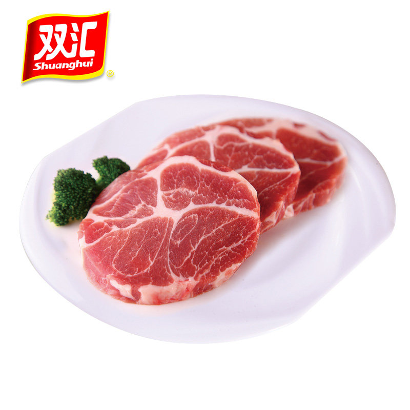 双汇生鲜雪花猪肉猪梅肉梅花肉片新鲜猪排可炸猪排黑椒韩式烤肉片