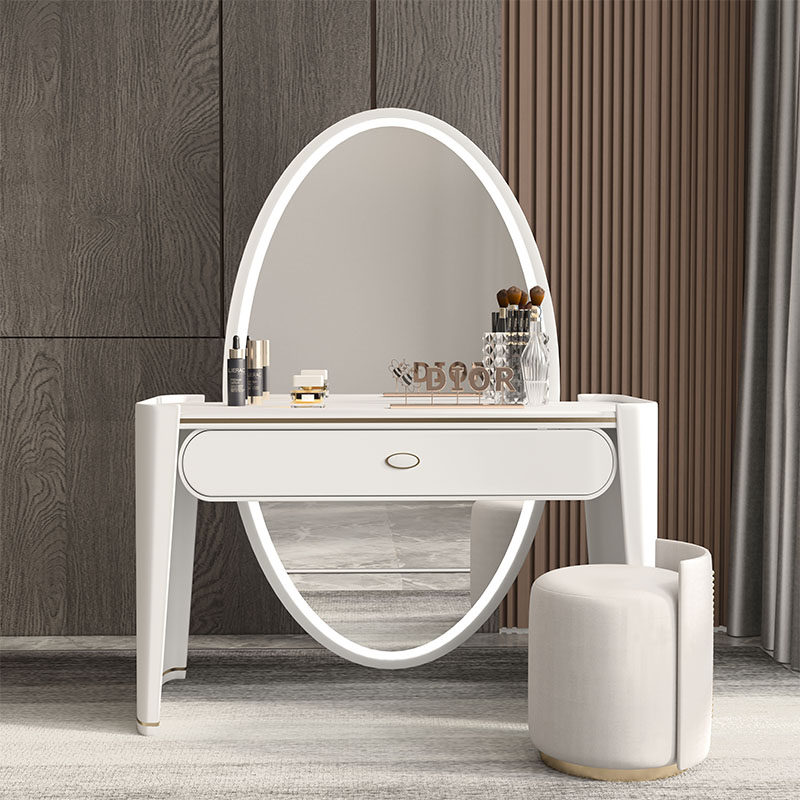 轻奢梳妆台意式高端化妆台现代简约智能全身一体式烤漆梳妆台
