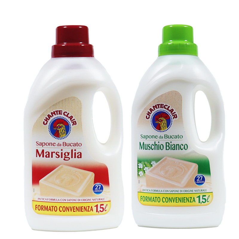 意大利公鸡头管家马赛液态强效去污荧光洗衣1500ml包邮常规洗衣液