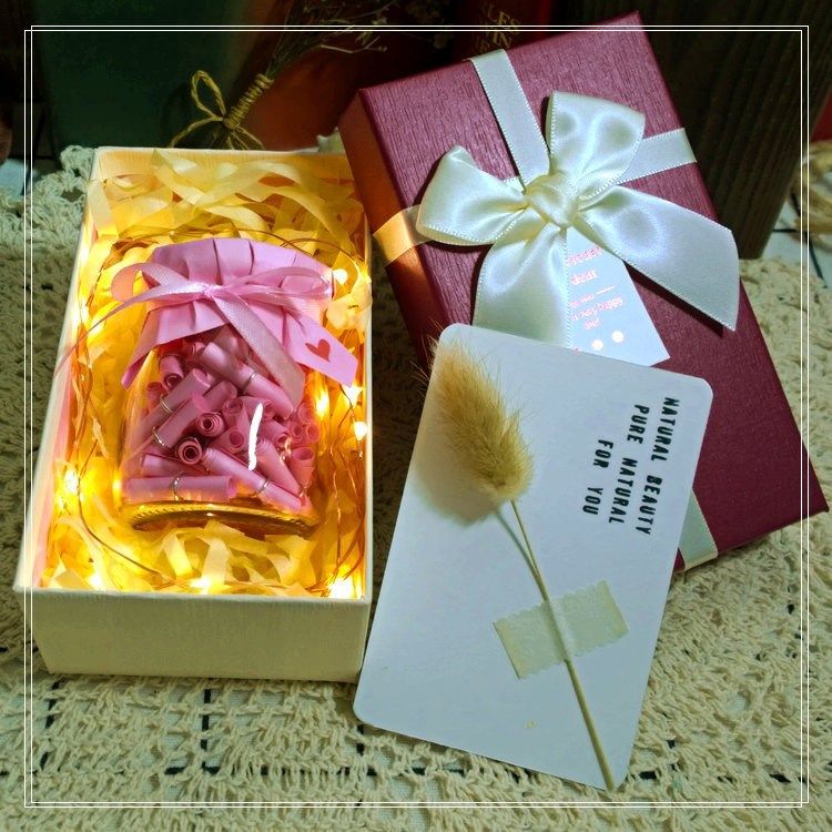 许愿纸卷漂流爱心彩色纸条瓶许祝福小彩信纸幸运星