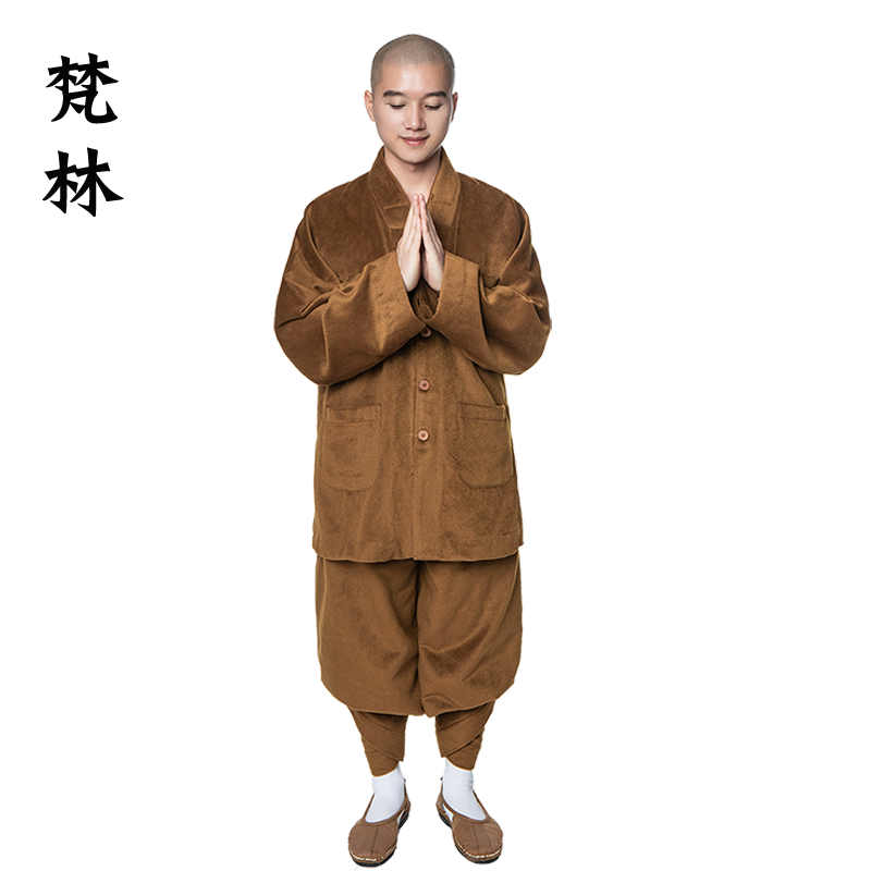梵林秋冬季绵羊绒长褂僧服僧衣小褂和尚服短褂僧袍出家人大褂师父