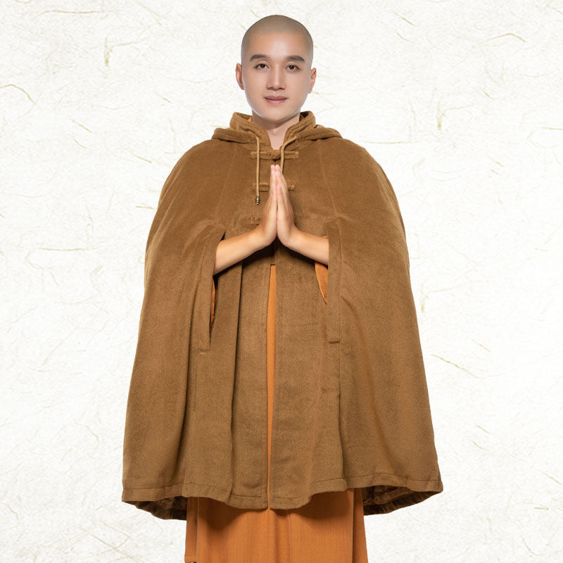 梵林秋冬打坐披风加绒加厚禅修斗僧服风衣棉衣其他民族服装