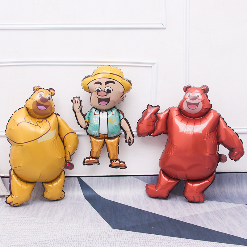 熊出没熊大熊二光头强主题铝膜气球儿童男孩卡通气球