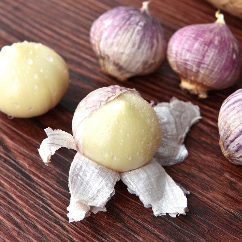紫皮珍珠蒜新鲜蔬菜湿蒜紫皮独头蒜