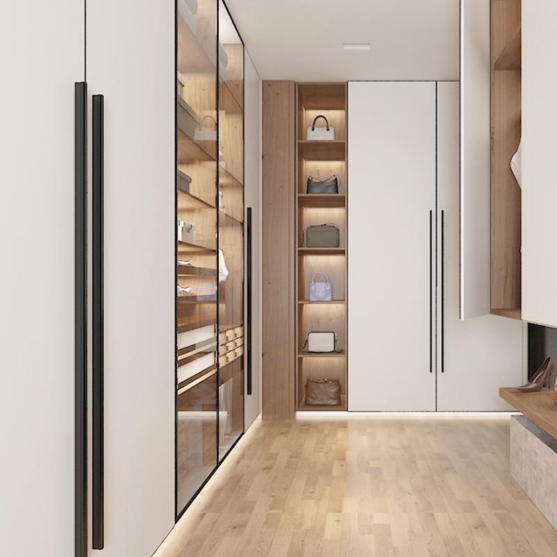 铝合金全屋定制衣柜简约现代整体家具衣橱推拉门衣帽间定制走入式衣柜