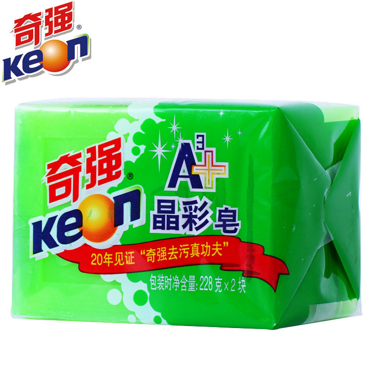 keon奇强8块晶彩228g肥皂洗衣青苹果香味香皂洗衣皂