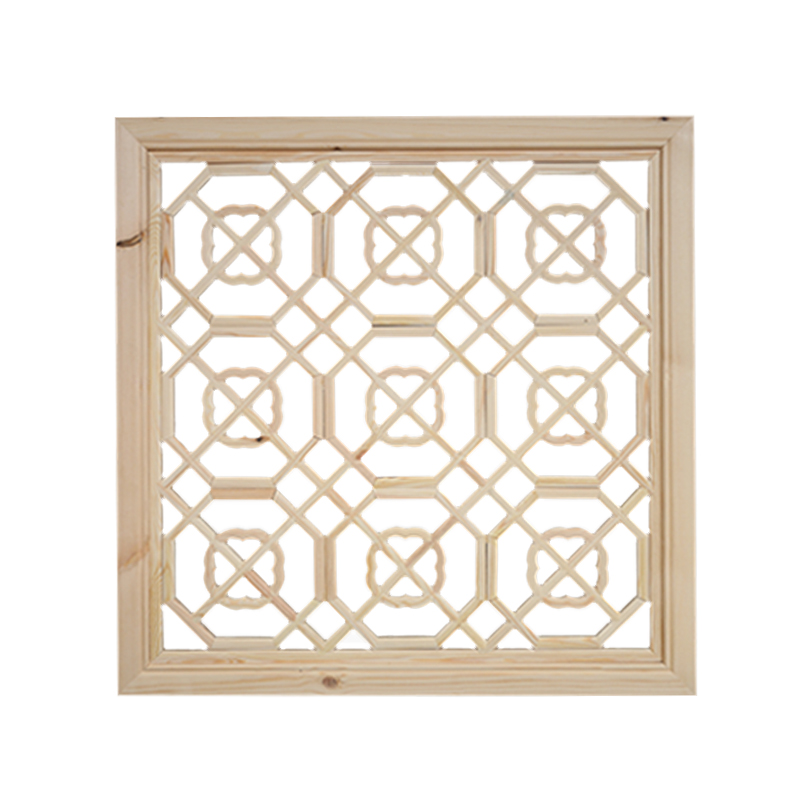 东阳木雕中式仿古实木镂空吊顶正方形花格窗格木雕
