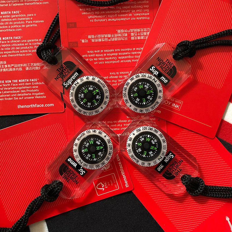 潮牌supreme指南针项链18fwcompassnecklace便携式指北针挂件指南针
