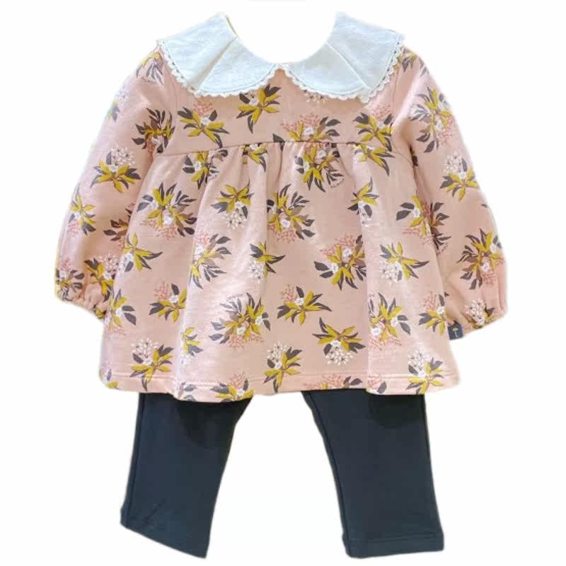 打折moimoln小云朵韩国童装代购秋款女童韩版碎花套装