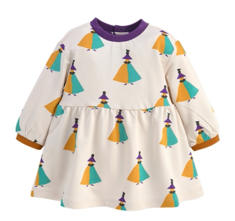 打折moimoln小云朵韩国童装代购秋款1女宝宝柔软连衣裙