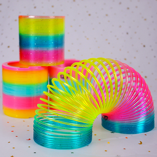 彩虹圈玩具弹簧圈叠叠圈宝宝玩具1 6岁益智早教儿童彩虹弹力圈