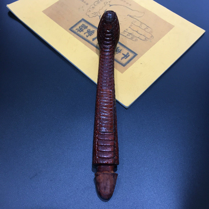 吾舍实木法绳鞭头法器用品道家装藏蛇头红木其他特色工艺品