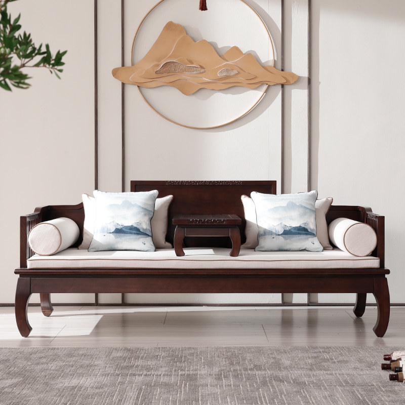 中式沙发中国家具雕花古典明清客厅白蜡组合实木沙发