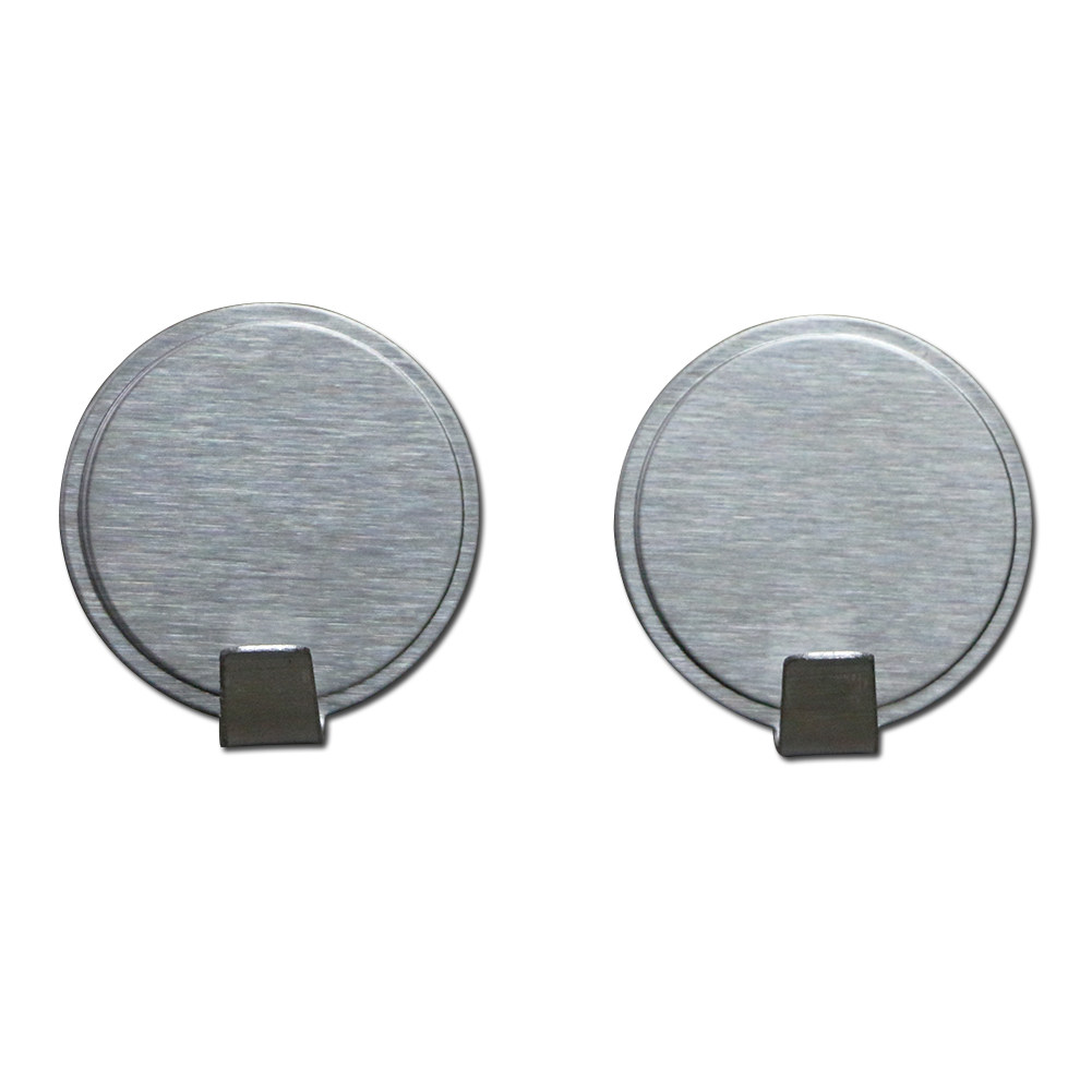 厂家现货圆形粘胶不锈钢金属挂钩粘钩厨房墙壁挂钩