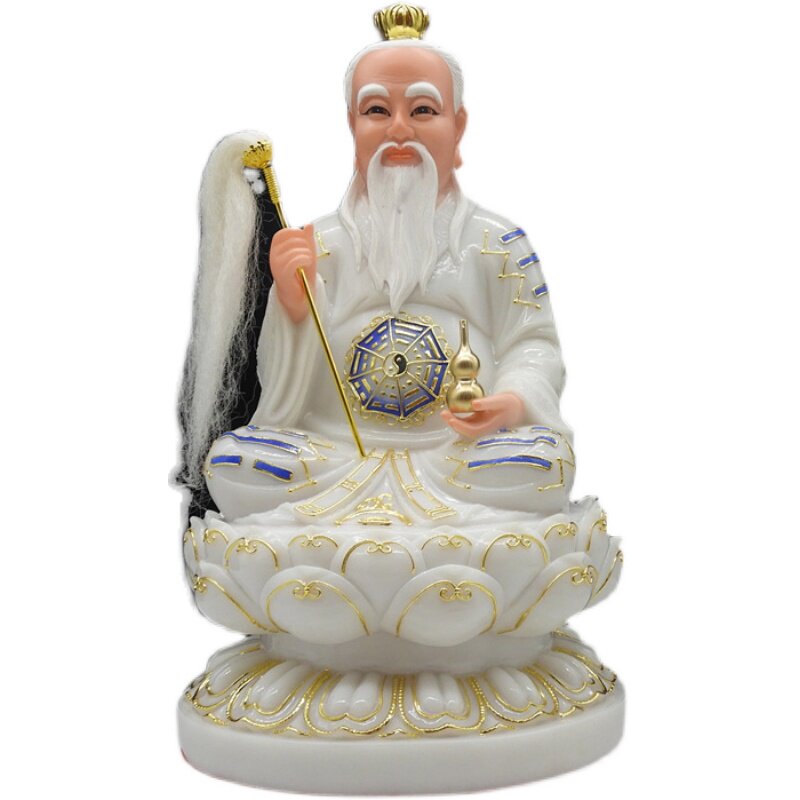 太上老君神像汉白玉道德天尊道教教祖师爷三清摆件