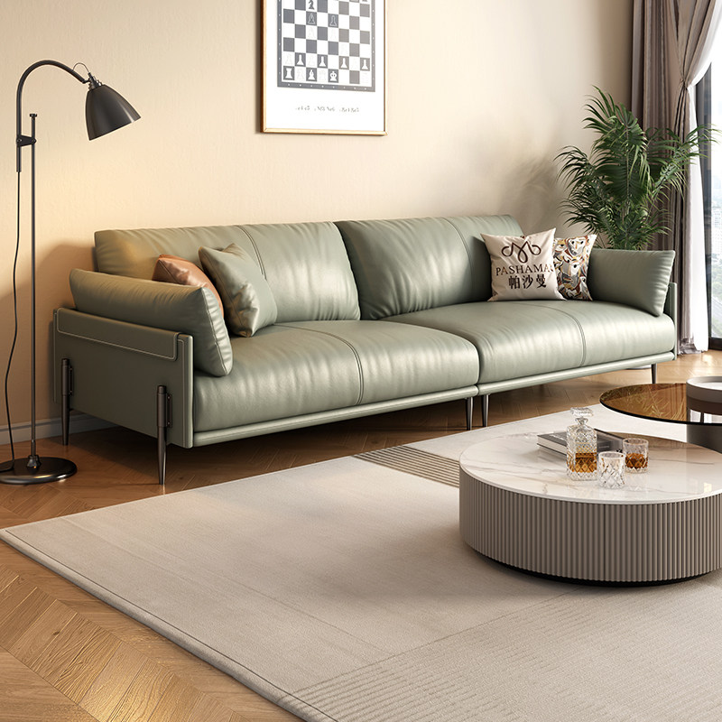 帕沙曼2023新款真皮沙发头层牛皮意式极简现代客厅皮艺沙发