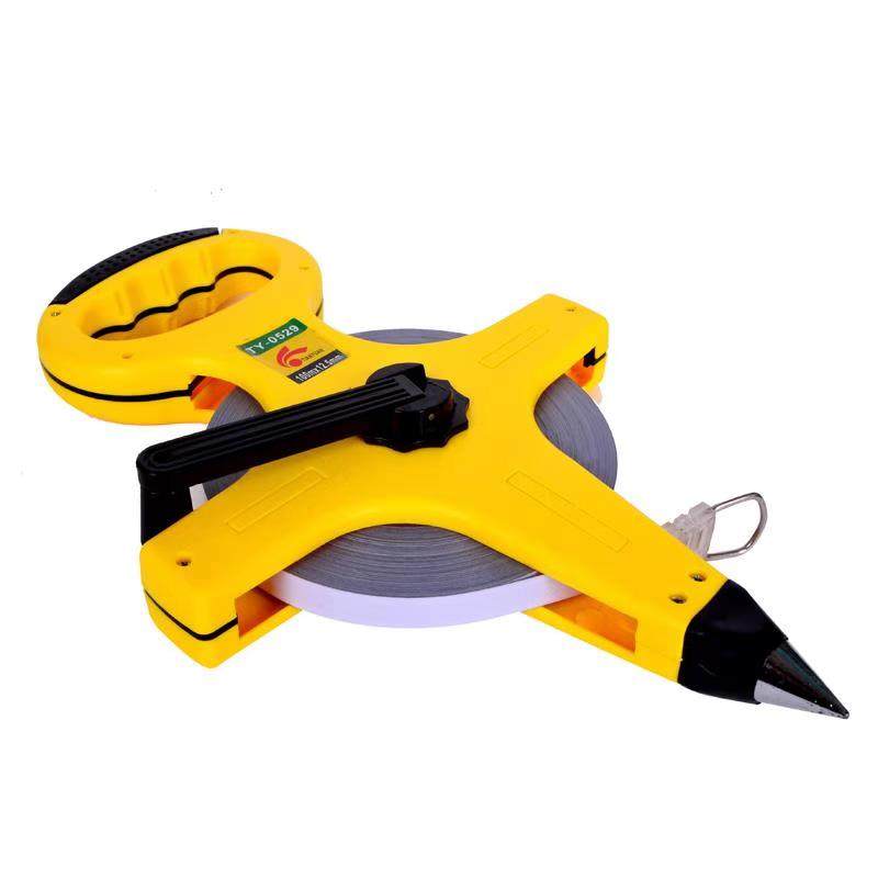 卷尺30米50米100米钢架工程手摇耐磨防水软皮卷尺