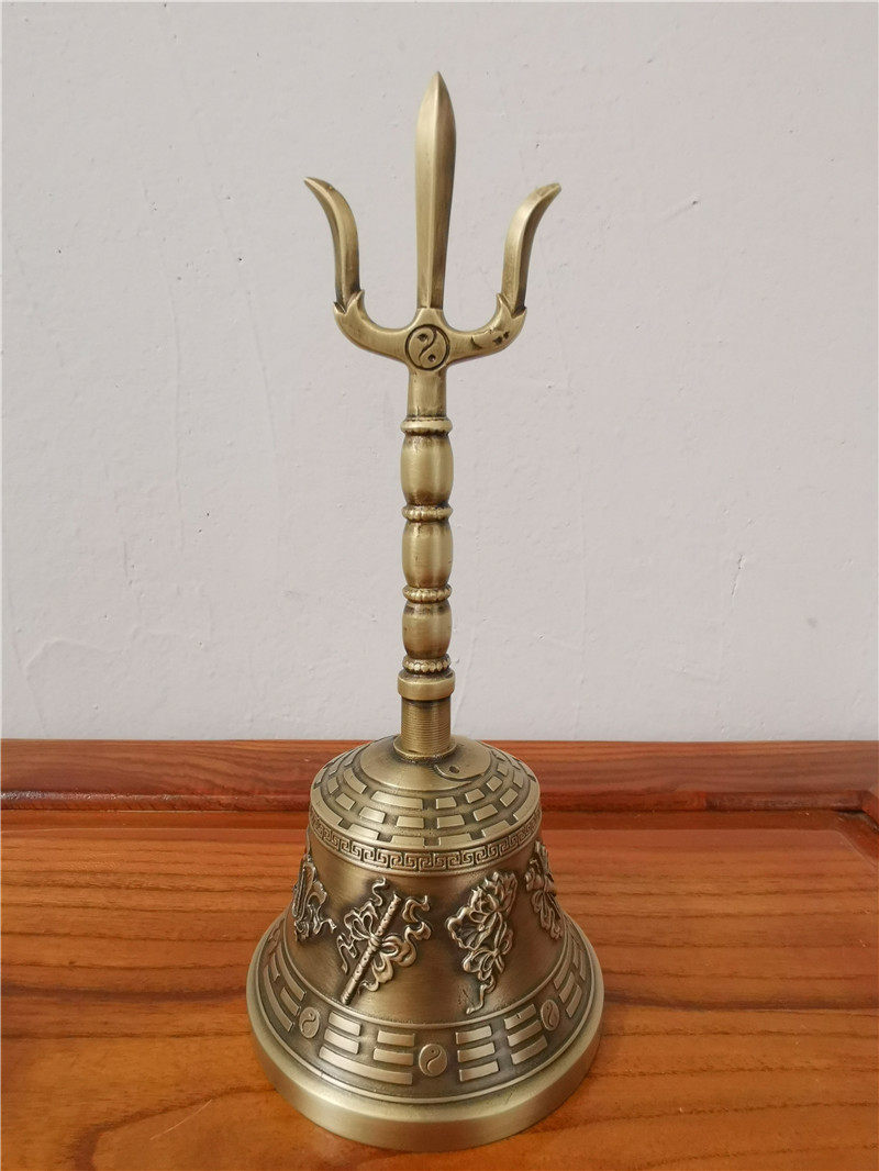 八仙八卦道教法器三清太极八宝仿古青铜铃铛道教工艺品